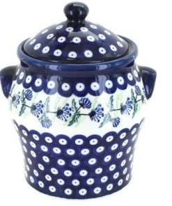 Blue Rose Pottery Blue Rose Polish Pottery Sweet Annie Large Canister