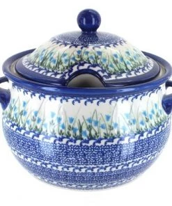 Blue Rose Pottery Blue Rose Polish Pottery Misty Large Soup Tureen