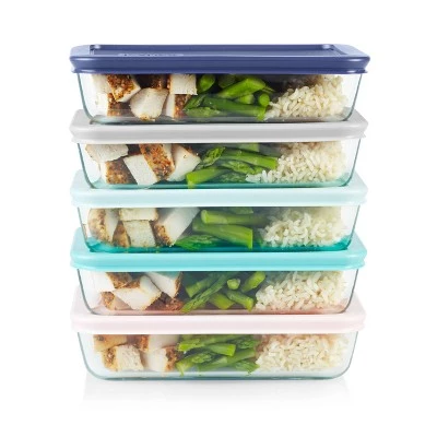Pyrex 10pc Glass Meal Prep Set 4 Pyrex 10pc Glass Meal Prep Set - Image 2