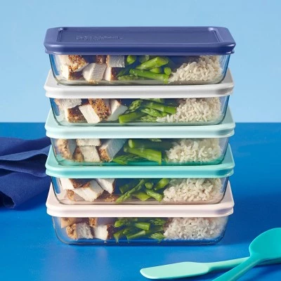 Pyrex 10pc Glass Meal Prep Set 6 Pyrex 10pc Glass Meal Prep Set - Image 4