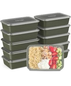 Bentgo Prep 1-Compartment Container - 10pk Khaki Green