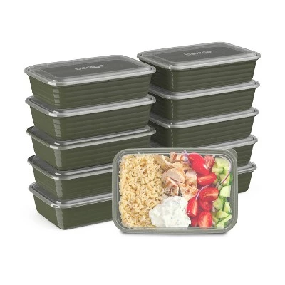 Bentgo Prep 1-Compartment Container - 10pk Khaki Green 3 Bentgo Prep 1-Compartment Container - 10pk Khaki Green