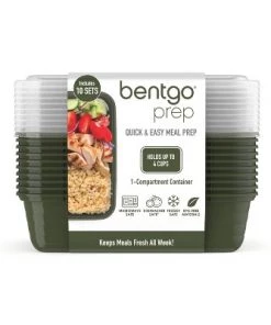 Bentgo Prep 1-Compartment Container - 10pk Khaki Green 27 Bentgo Prep 1-Compartment Container - 10pk Khaki Green -Kitchen Storage shop unnamed file 1027