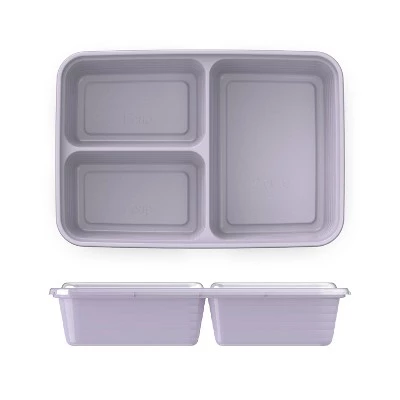 Bentgo Prep 3-Compartment Container - 10pk Silver 9 Bentgo Prep 3-Compartment Container - 10pk Silver - Image 7