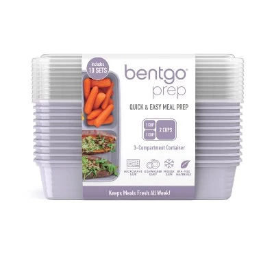 Bentgo Prep 3-Compartment Container - 10pk Silver 14 Bentgo Prep 3-Compartment Container - 10pk Silver - Image 12
