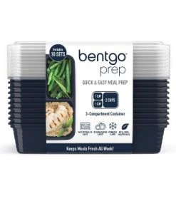 Bentgo Prep 3-Compartment Container - 10pk Silver 29 Bentgo Prep 3-Compartment Container - 10pk Silver -Kitchen Storage shop unnamed file 1046