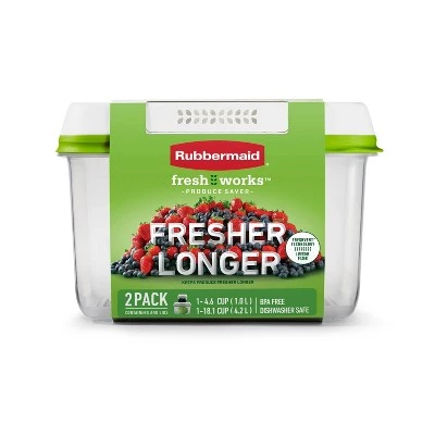 Rubbermaid 4pc Freshworks Set Green 3 Rubbermaid 4pc Freshworks Set Green