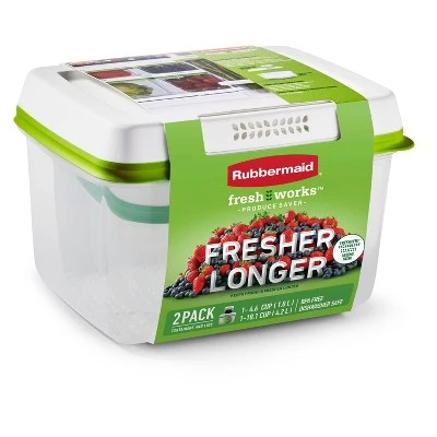 Rubbermaid 4pc Freshworks Set Green 4 Rubbermaid 4pc Freshworks Set Green - Image 2