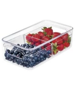 iDESIGN Divided Berry Bin with Lid