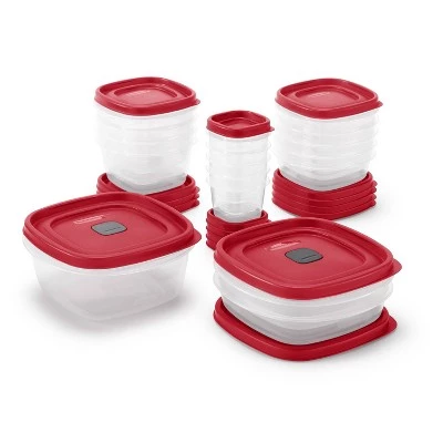Rubbermaid 34pc Plastic Food Storage Container Set 5 Rubbermaid 34pc Plastic Food Storage Container Set - Image 3