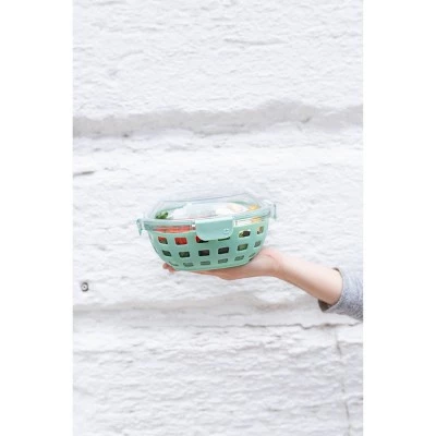 Ello 5.5 Cup Glass Lunch Bowl Blue 6 Ello 5.5 Cup Glass Lunch Bowl Blue - Image 4