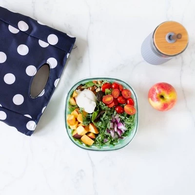 Ello 5.5 Cup Glass Lunch Bowl Blue 7 Ello 5.5 Cup Glass Lunch Bowl Blue - Image 5