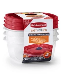Rubbermaid 6pc Food Storage Container Set (3 containers, 3 lids)