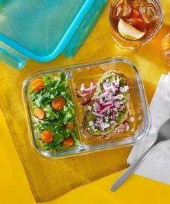 Pyrex Meal Box 3.4 Cup Rectangular Glass Food Storage Container - Blue -Kitchen Storage shop unnamed file 1144