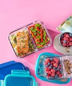 Pyrex Meal Box 3.4 Cup Rectangular Glass Food Storage Container - Blue -Kitchen Storage shop unnamed file 1145