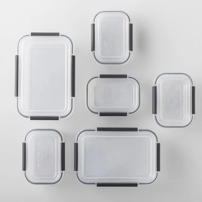 Rectangular Plastic Food Storage Container 12pc - Made By Design™ 4 Rectangular Plastic Food Storage Container 12pc - Made By Design™ - Image 2