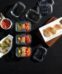 Rubbermaid 8pc Brilliance Glass Food Storage Containers, Set of 4 Food Containers with Lids -Kitchen Storage shop unnamed file 1163