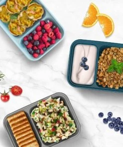 Bentgo Prep 2-Compartment Snack Container Set - 20pc Deep Teal -Kitchen Storage shop unnamed file 1172