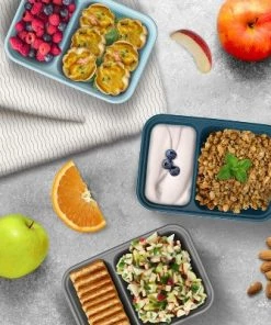 Bentgo Prep 2-Compartment Snack Container Set - 20pc Deep Teal -Kitchen Storage shop unnamed file 1176