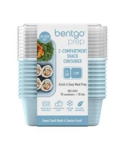 Bentgo Prep 2-Compartment Snack Container Set - 20pc Deep Teal -Kitchen Storage shop unnamed file 1180