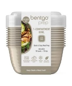 Bentgo Prep Single Compartment Bowl Set - 20pc Champagne -Kitchen Storage shop unnamed file 1196