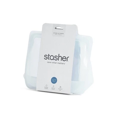 stasher Reusable Food Storage Mega Stand Up Bag - Clear 4 stasher Reusable Food Storage Mega Stand Up Bag - Clear - Image 2