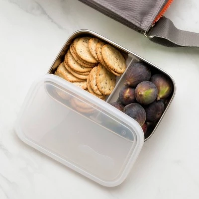 U Konserve U-Konserve Stainless Steel Food-Storage Container Bento Rectangle 25oz - Clear Plastic Lid 5 U Konserve U-Konserve Stainless Steel Food-Storage Container Bento Rectangle 25oz - Clear Plastic Lid - Image 3