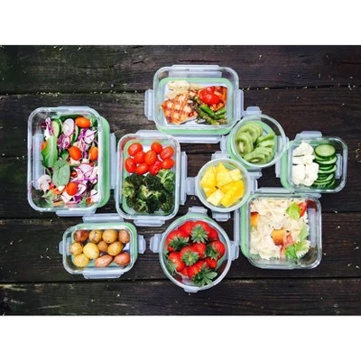 Kinetic Go Green Glassworks Square Food Storage Container Set - 37oz 4 Kinetic Go Green Glassworks Square Food Storage Container Set - 37oz - Image 2