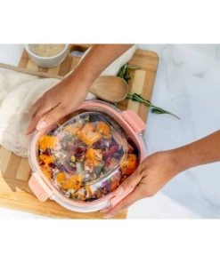 Ello 5 Cup Stainless Steel Lunch Bowl - Peach -Kitchen Storage shop unnamed file 1244