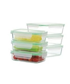 Kinetic Go Green Glassworks Rectangular Food Storage Container Set - 51oz