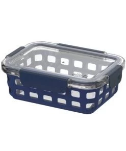 Ello 3.4 Cup Glass Food Container - Navy