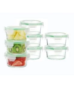 Kinetic Go Green Glassworks Round Food Storage Container Set - 22oz