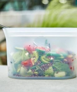 Zip Top 32oz Reusable 100% Platinum Silicone Container Large Teal -Kitchen Storage shop unnamed file 1263