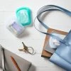 stasher Pocket Silicone Accessories Bag Set – Clear & Aqua – 2pk
