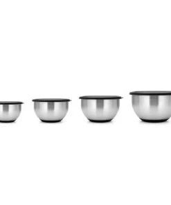 BergHOFF Geminis 8Pc 18/10 Stainless Steel Mixing Bowl Set with Lids