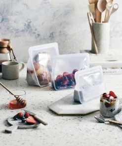 stasher Reusable Food Storage Mini Stand Up Bag - Clear