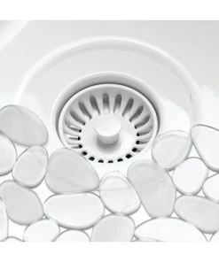 mDesign Plastic Kitchen Sink Protector Set, Pebble Design, Set of 3 -Kitchen Storage shop unnamed file 130