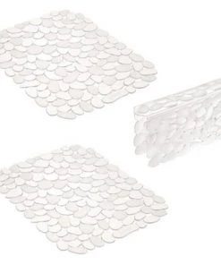 mDesign Plastic Kitchen Sink Protector Set, Pebble Design, Set of 3 -Kitchen Storage shop unnamed file 134