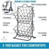 Zulay Kitchen 2 - Tier Freestanding Fruit Stand Storage & Organizer Durable Steel Metal Fruit Basket -Kitchen Storage shop unnamed file 1347