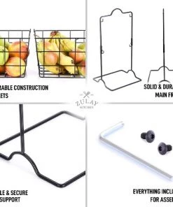 Zulay Kitchen 2 - Tier Freestanding Fruit Stand Storage & Organizer Durable Steel Metal Fruit Basket 10 Zulay Kitchen 2 - Tier Freestanding Fruit Stand Storage & Organizer Durable Steel Metal Fruit Basket -Kitchen Storage shop unnamed file 1349