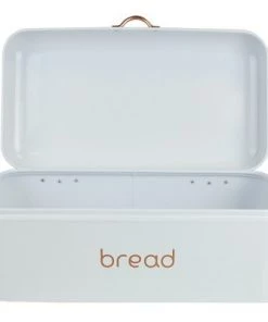 Home Basics Grove Bread Box, White