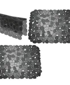 mDesign Plastic Kitchen Sink Protector Set, Pebble Design, Set of 3 -Kitchen Storage shop unnamed file 136