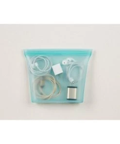 Zip Top 24oz Reusable 100% Platinum Silicone Container - Sandwich Bag - Teal -Kitchen Storage shop unnamed file 1362