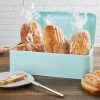 Juvale Bread Box for Kitchen Counter Stainless Steel Large Bin Storage Container for Loaves, Pastries Retro Vintage Design, Turquoise, 16.75 x 9 x 6.5 inches -Kitchen Storage shop unnamed file 1372