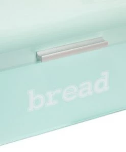 Juvale Bread Box for Kitchen Counter Stainless Steel Large Bin Storage Container for Loaves, Pastries Retro Vintage Design, Turquoise, 16.75 x 9 x 6.5 inches -Kitchen Storage shop unnamed file 1375