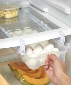 The Lakeside Collection Lakeside Refrigerator Egg Drawer - Snap-On Storage with Plastic Carton Shape -Kitchen Storage shop unnamed file 1384