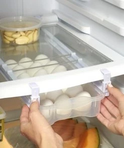 The Lakeside Collection Lakeside Refrigerator Egg Drawer - Snap-On Storage with Plastic Carton Shape -Kitchen Storage shop unnamed file 1385