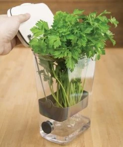 Progressive International PKS-930 BPA-Free Plastic ProKeeper Herb Keeper with Removable Silicone Drain Plug, 1 Piece, White -Kitchen Storage shop unnamed file 1390