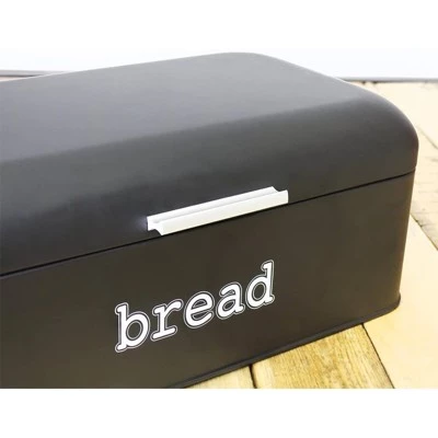 Juvale Bread Boxes for Kitchens Countertop, Stainless Steel Bread Bin Dry Food Storage Containers, Matte Black, 16.75 x 9 x 6.5 inches 6 Juvale Bread Boxes for Kitchens Countertop, Stainless Steel Bread Bin Dry Food Storage Containers, Matte Black, 16.75 x 9 x 6.5 inches - Image 4