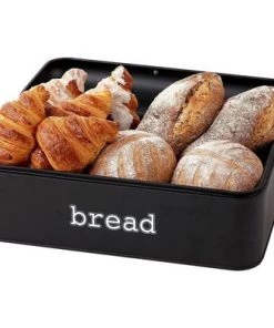 Juvale Bread Boxes for Kitchens Countertop, Stainless Steel Bread Bin Dry Food Storage Containers, Matte Black, 16.75 x 9 x 6.5 inches 14 Juvale Bread Boxes for Kitchens Countertop, Stainless Steel Bread Bin Dry Food Storage Containers, Matte Black, 16.75 x 9 x 6.5 inches -Kitchen Storage shop unnamed file 1396